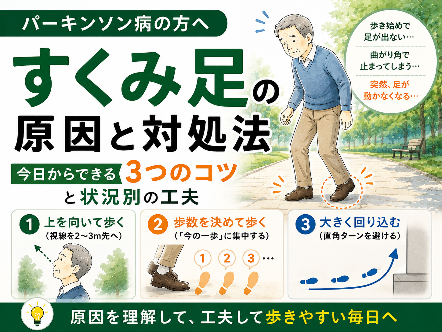 すくみ足とは？原因と対処法